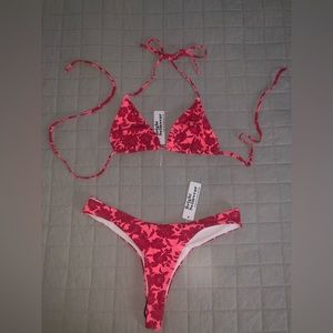 Bright swimwear bikini_BALI BOTTOM (OUTLINE FLORAL) & MARIA TOP (OUTLINE FLORAL)